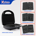 Astron SM400 Sandwich Maker | 4-in-1 Cooking Functions | Interchangeable Plates | Nonstick | Dual Heating | 750W