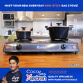 Astron GS-233T Teflon-Coated Double Burner Gas Stove  Heavy Duty  Non-stick Gas Stove  Easy to Clean