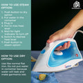 Astron PFI1329T Electric Flat Iron - Dry & Steam | 1200W | with Built-in Steamer | FREE Cup