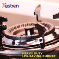 Astron GS9090 Built-in Double Burner Gas Stove | Heavy Duty | with Hob | Tempered Glass Top