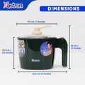Astron QUICKPOT Multipurpose Electric Cooker - Green | 1.8 Liter Capacity | Dry Heat Protection | Safe to touch | Nonstick Teflon Coated Surface