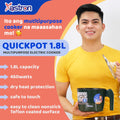Astron QUICKPOT Multipurpose Electric Cooker - Green | 1.8 Liter Capacity | Dry Heat Protection | Safe to touch | Nonstick Teflon Coated Surface