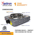Astron ES-171 Single Burner Electric Stove | Portable | 1000W | Space-Saving Design
