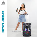 DB Audio by Astron SKYWALKER12MCX2 Portable Mobile Trolley Speaker - Bluetooth | 2 Free Wireless Mic | Outdoor and Karaoke Use | 650W | 12