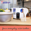 Astron URC120 Drum Shape Rice Cooker -1.2 Liter Capacity | Aesthetic | Ideal fo 4-6 persons | 500W | Free Paddle