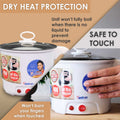 Astron Multi-Cooker & Pot Steamer - White | 1.8L Capacity | 450W | Non-Stick Teflon | Electric Cooker