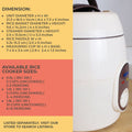 Astron JRC-061 0.6L Jar Type Rice Cooker (Nude Beige)  3 cups  200W  2-3 persons  free paddle  aesthetic rice cooker  minimalist rice cooker  pastel rice cooker  small rice cooker