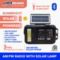 Db Audio SUNBRIGHT Solar-Powered Radio | AM/FM | Flashlight | LED Lamp | Bluetooth | Emergency Use | TF Card