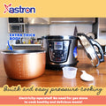 Astron EPC6000 Electric Pressure Cooker - 6L Capacity | Multi-Function | Energy Efficient | Non-Stick Teflon Inner Pot | Extra Thick Body | 1000W
