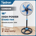 Astron 16” CONDOR Electric Stand Fan - Blue | Powerful | Adjustable