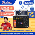 Astron SUNPLAY AM/FM Radio with Solar Lamp| LED lamp | Bluetooth | USB/TF card | DC rechargeable