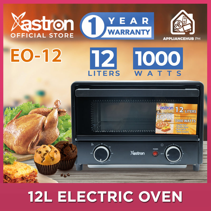 Astron EO-12 Electric Oven (12L) (1000W) (Black)