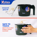 Astron QUICKPOT Multipurpose Electric Cooker - Green | 1.8 Liter Capacity | Dry Heat Protection | Safe to touch | Nonstick Teflon Coated Surface