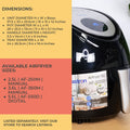 Astron AF550-D 5.5L Digital Turbo Airfryer (XL Size) (1800W) (1 Year Warranty)  LED Display