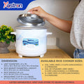 Astron MRC0627 Mini Rice Cooker with Steamer - 0.6 Liter Capacity | Ideal for 2-3 persons | Small & Efficient | 350W | Free paddle